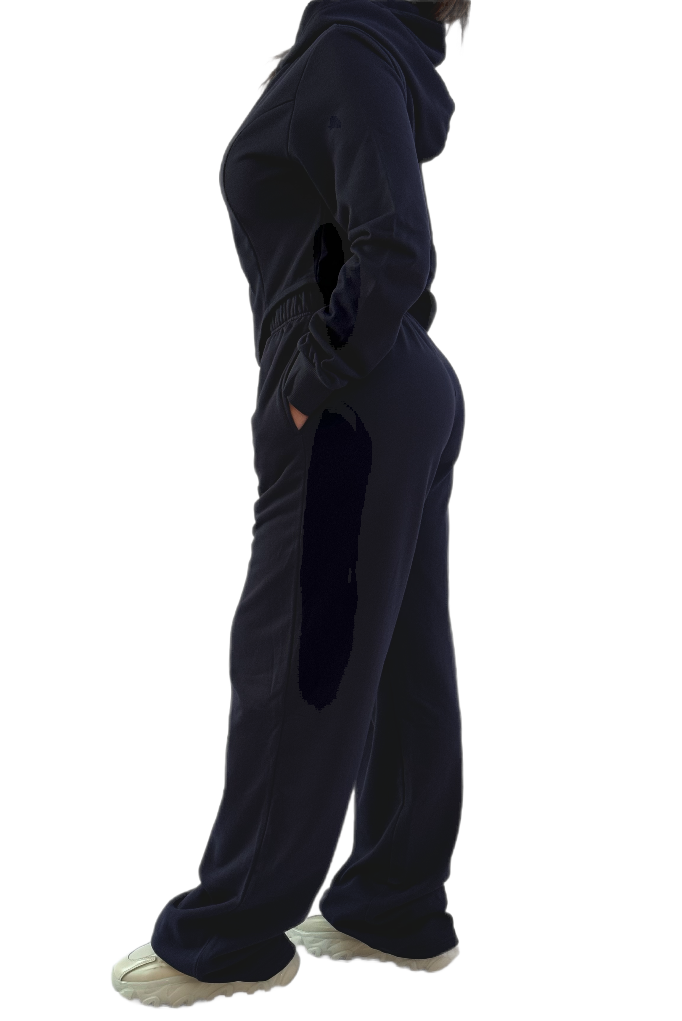 Dark Blue Cropped Tracksuit