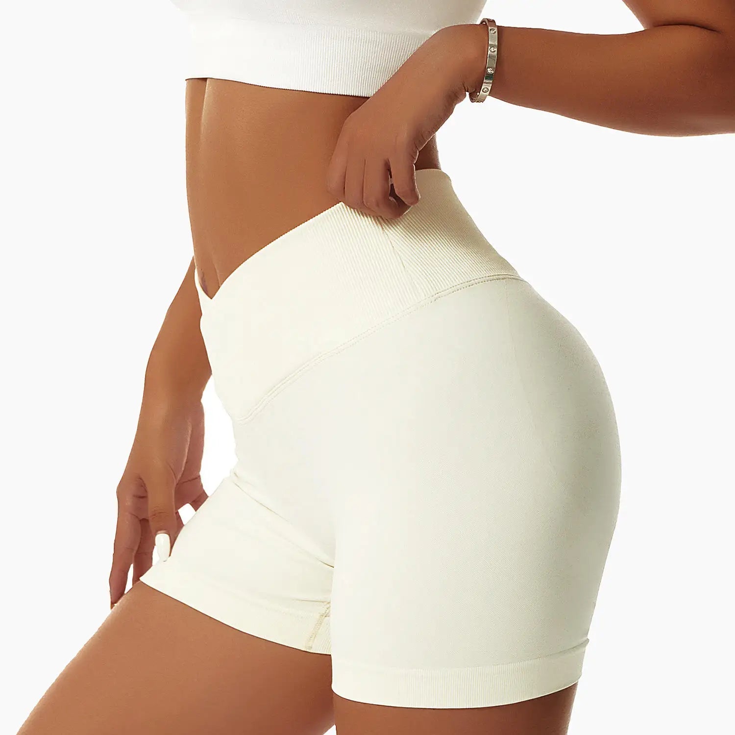 Cream Shorts