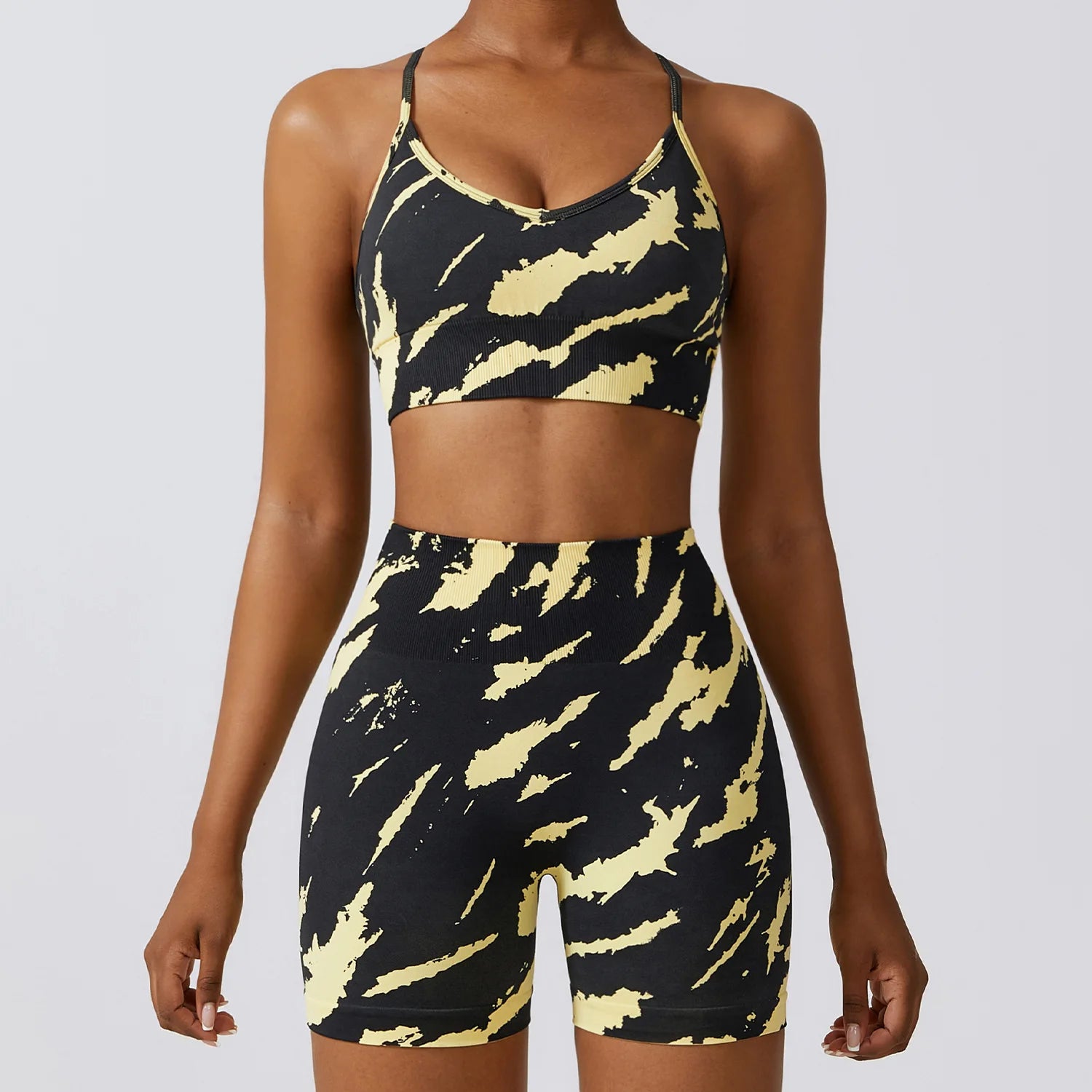 Yellow Camo Shorts